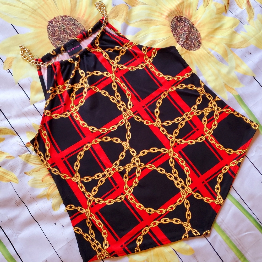 "First Love" Chained Strap Shirt - Picture 2 of 3